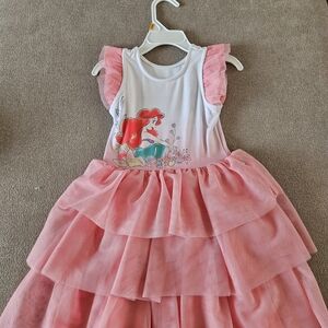 Little Sleepies Pink Layered Dress with Mermaid Print
